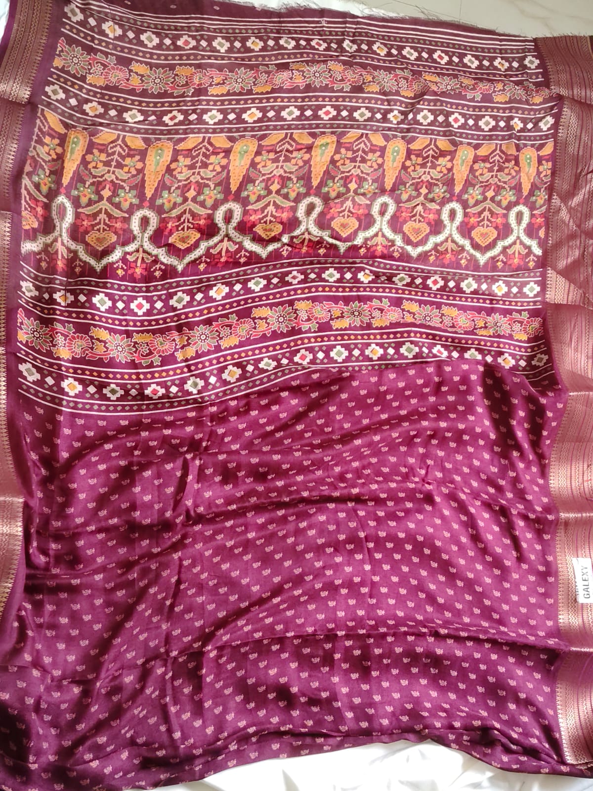 Designer Traditional Silk Saree with Floral Pallu
